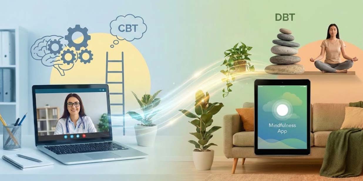آشنایی با انواع تراپی آنلاین: از CBTتا DBT